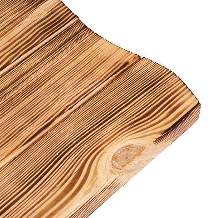 Скамья "Деревенская" 120см, обожжённая лакированная