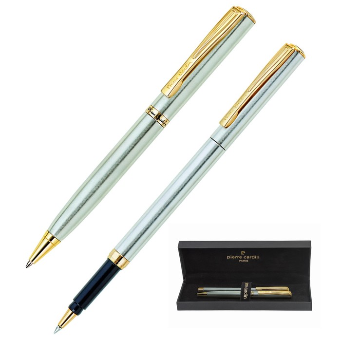 Набор пишущих принадл. PIERRE CARDIN шарик.ручка+ручка-роллер, серебристый корпус 142469