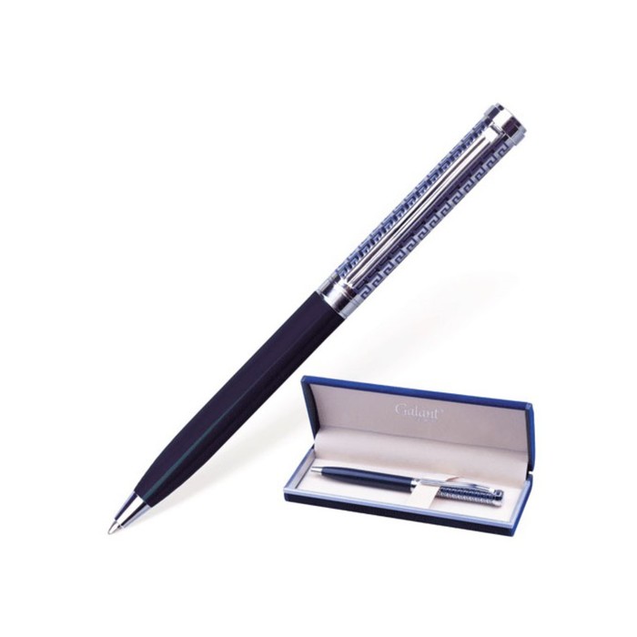 Ручка шариковая подарочная GALANT "Empire Blue", с хромир.деталями, стержень синий 140961