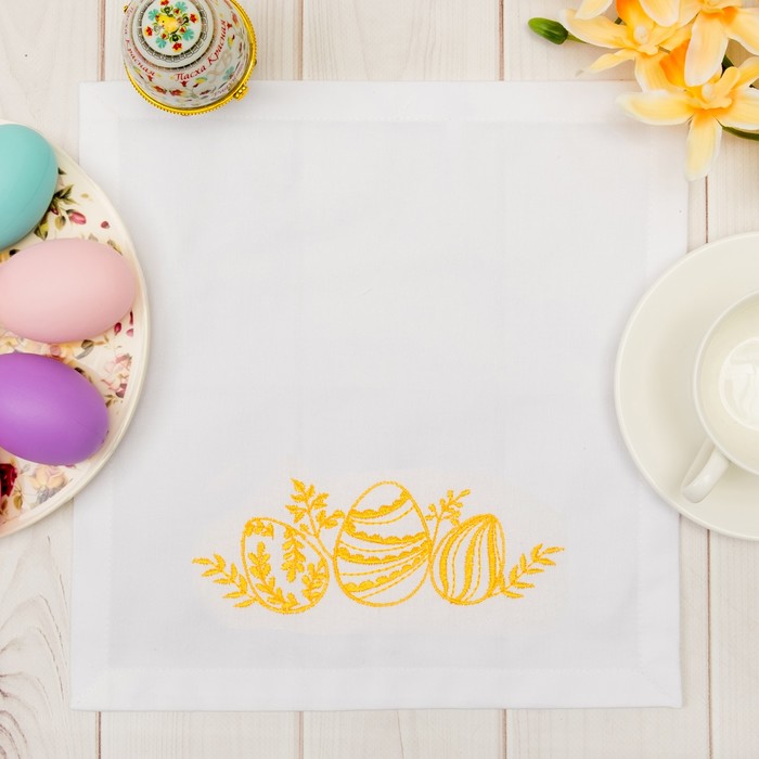 Салфетка на стол "Пасха" 30х30 см, 100% хл, саржа 250 г/м2
