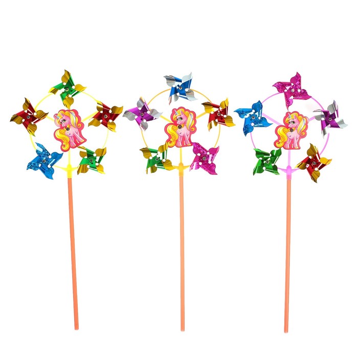 Ветерок с фольгой "Пони", 42 см