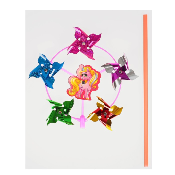 Ветерок с фольгой "Пони", 42 см