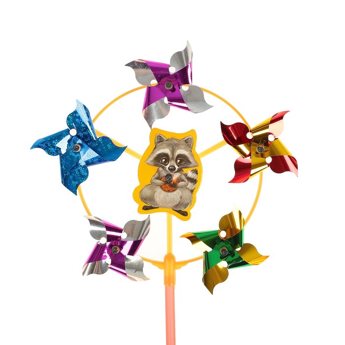 Ветерок с фольгой "Енотик", 42 см