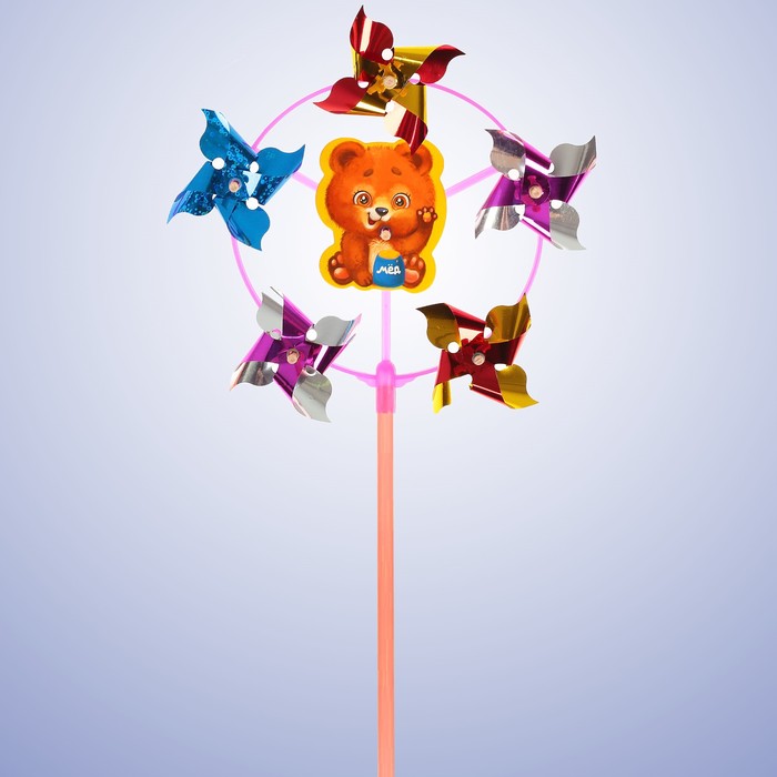 Ветерок с фольгой "Мишутка", 42 см
