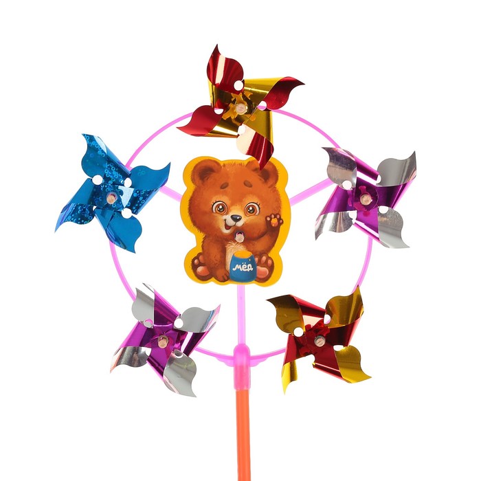 Ветерок с фольгой "Мишутка", 42 см