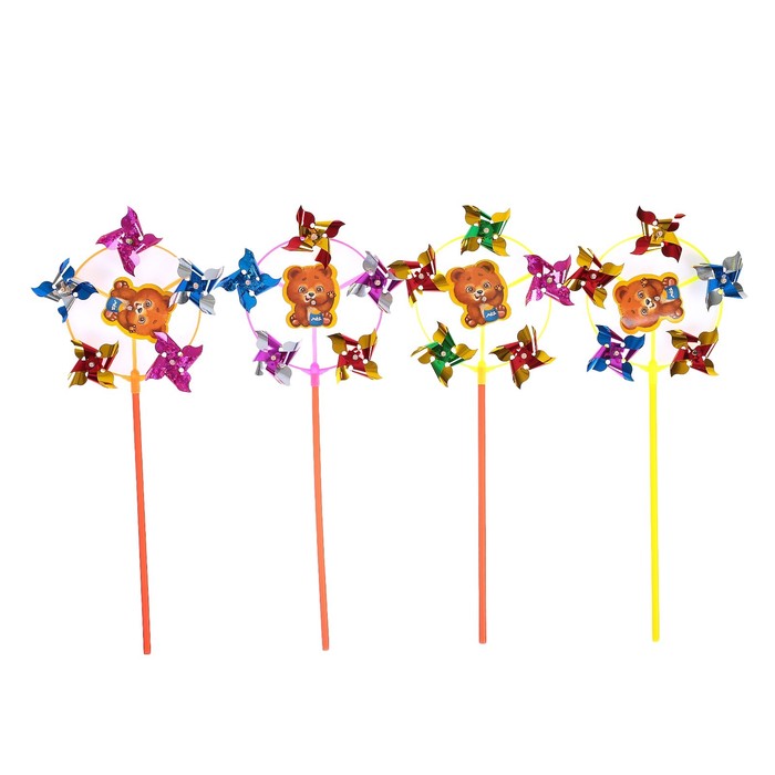 Ветерок с фольгой "Мишутка", 42 см