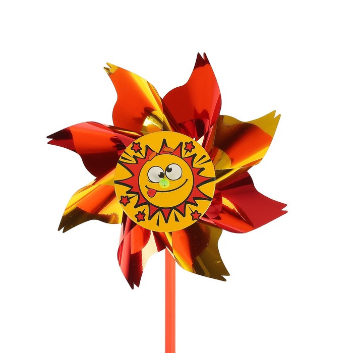 Ветерок с фольгой "Смайл", 36 см