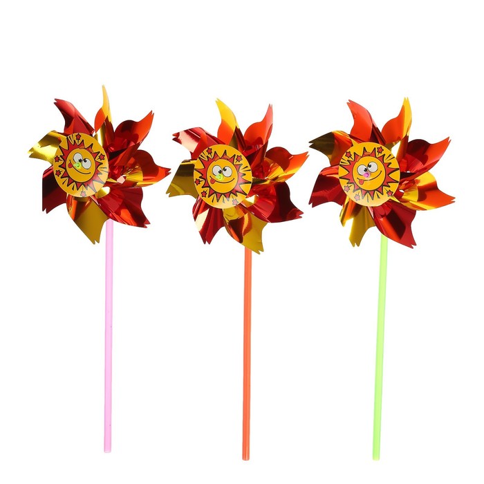 Ветерок с фольгой "Смайл", 36 см