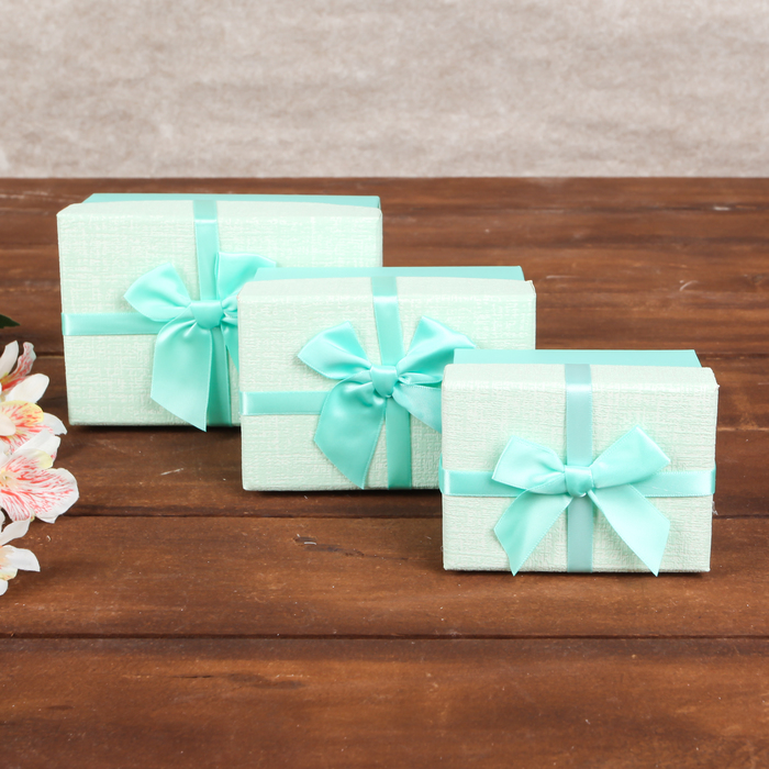 Набор коробок 3в1, 14 х 9,5 х 8 - 10 х 7,5 х 6 см