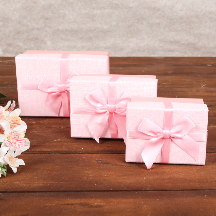 Набор коробок 3в1, 14 х 9,5 х 8 - 10 х 7,5 х 6 см