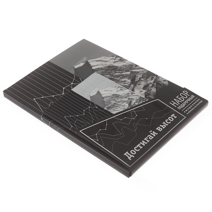 Набор "Достигай высот": ежедневник и обложка для паспорта