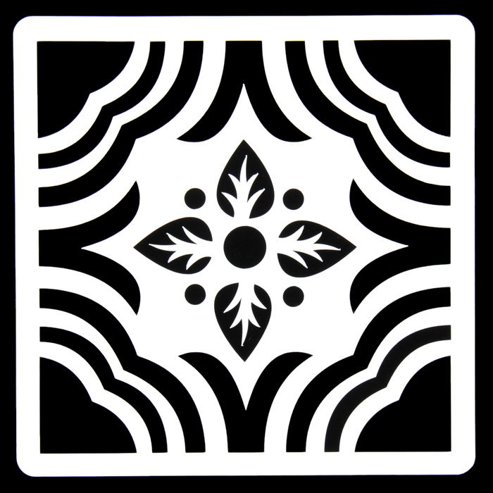 Трафарет пластик "Плитка Азулежу-3" 15х15 см