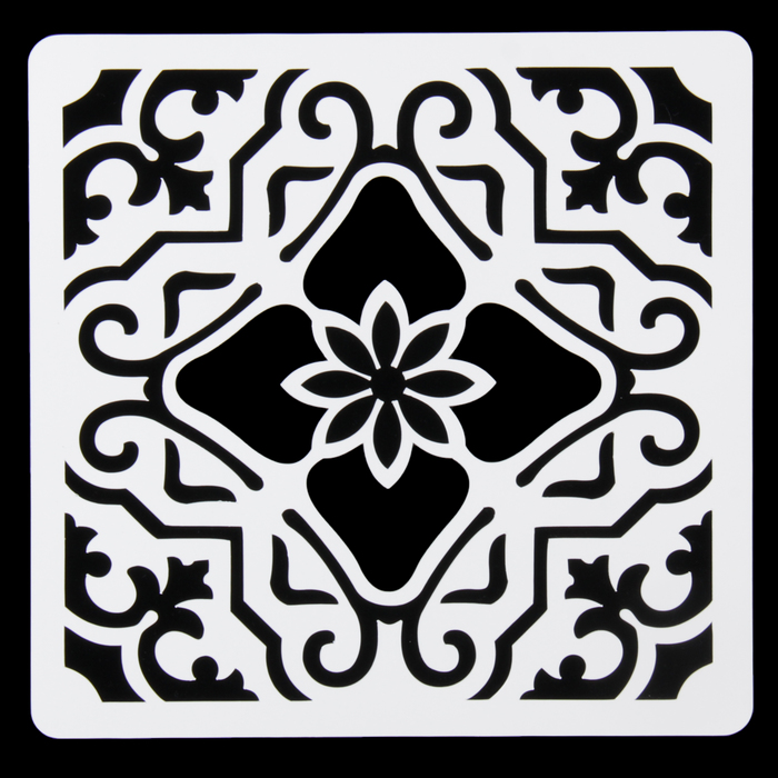 Трафарет пластик "Плитки Азулежу-6" 15х15 см