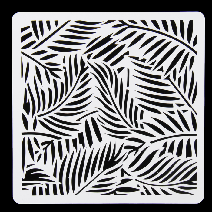 Трафарет пластик "Арт-модуль Листья" 15х15 см