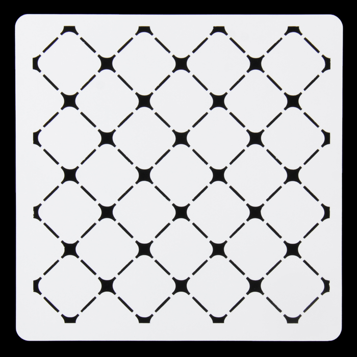 Трафарет пластик "Арт-модуль Сетка" 15х15 см