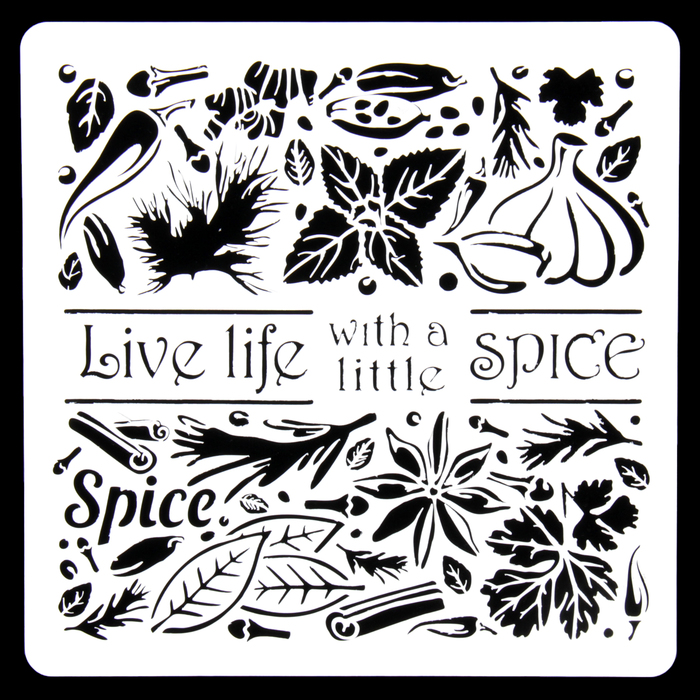 Трафарет пластик "Арт-модуль Специи" 15х15 см