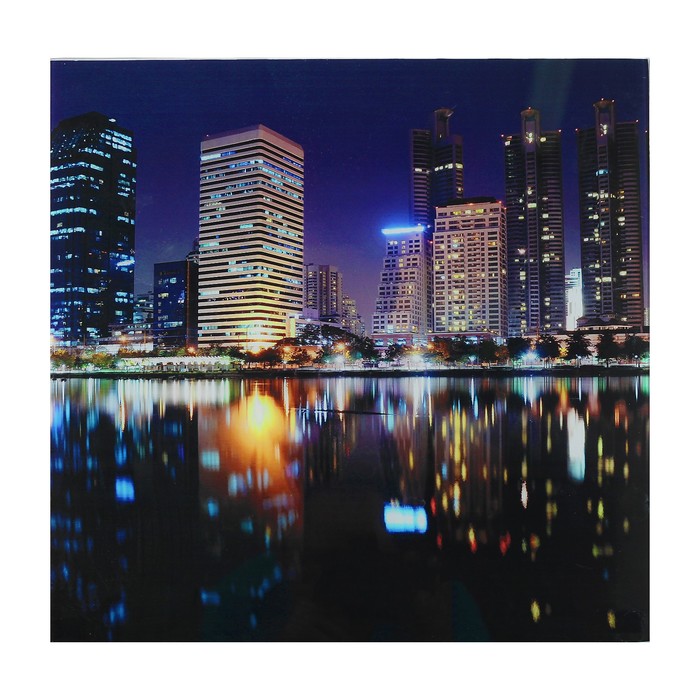 Картина "Город живёт" 40*40 см