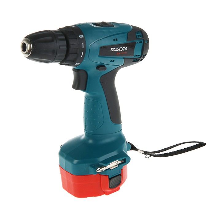 Дрель-шуруповерт "ПОБЕДА" ДА-12/2 М, аккумуляторная, 2 скорости, 2 батареи, кейс