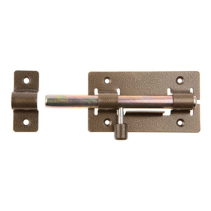 Задвижка накладная "РОССИЯ" ЗД-01 для дверей, d=14 мм, 64х115 мм, цвет бронза