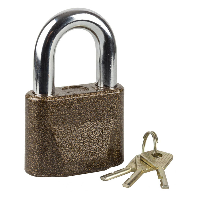 Замок навесной "ЗУБР" МАСТЕР, 70 мм, дисковый механизм, ключ 7 PIN, дужка d=14 мм