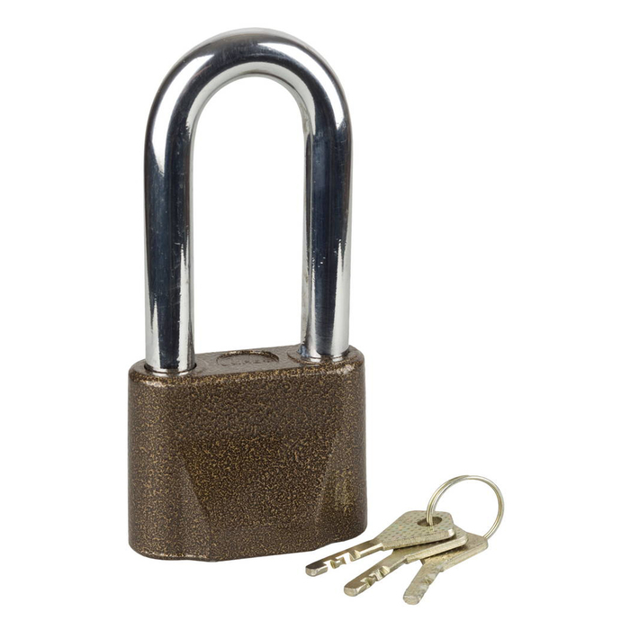 Замок навесной "ЗУБР" МАСТЕР, 70 мм, дисковый механизм, ключ 7 PIN, удлиненная дужка d=14 мм   33304