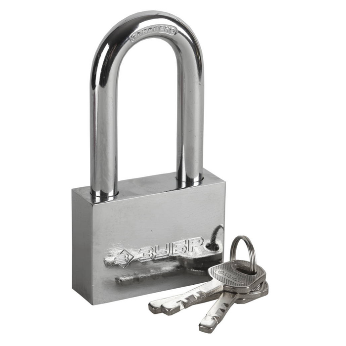 Замок навесной "ЗУБР" МАСТЕР, 60 мм, стальной корпус, закаленная удлиненная дужка