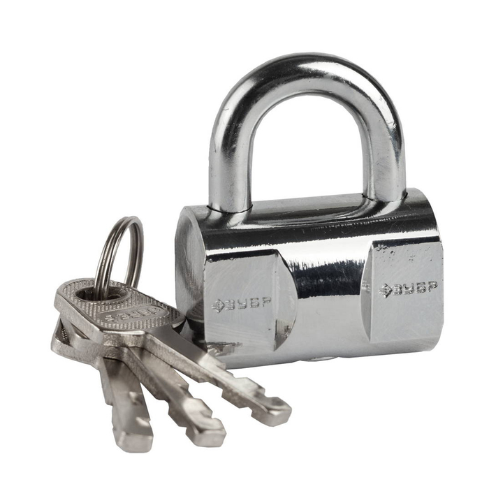 Замок навесной "ЗУБР" ЭКСПЕРТ, 40 мм, стальной корпус, закаленная дужка