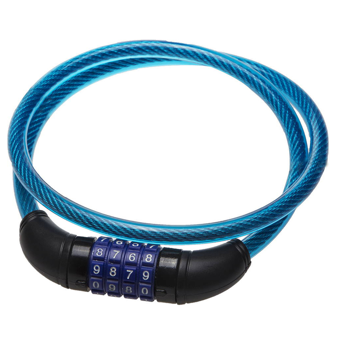 Замок тросовый "ЗУБР" ЭКСПЕРТ, 10х950 мм, кодовый