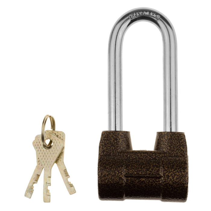 Замок навесной "ЗУБР" МАСТЕР, 60 мм, диск. механизм, ключ 7 PIN, удлин. дужка d=10 мм