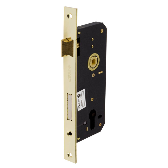 Корпус врезного замка "ЗУБР" ЭКСПЕРТ, с защелкой, м/р 85 мм, прямоугольный ригель