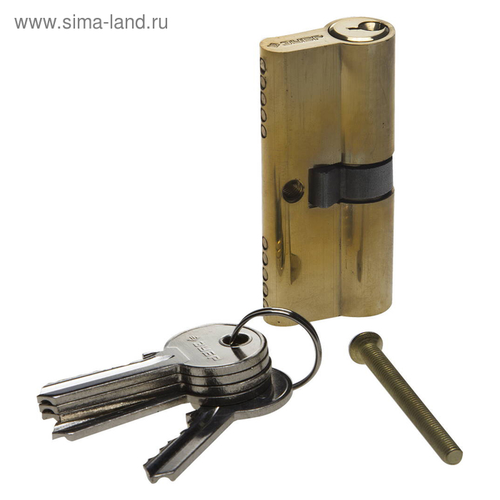 фото Механизм цилиндровый "зубр" мастер 5-pin, 70 мм, тип "ключ-ключ", цвет латунь