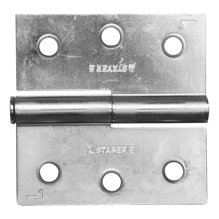 Петля дверная STAYER MASTER, 75 мм, разъемная, левая, цвет белый цинк