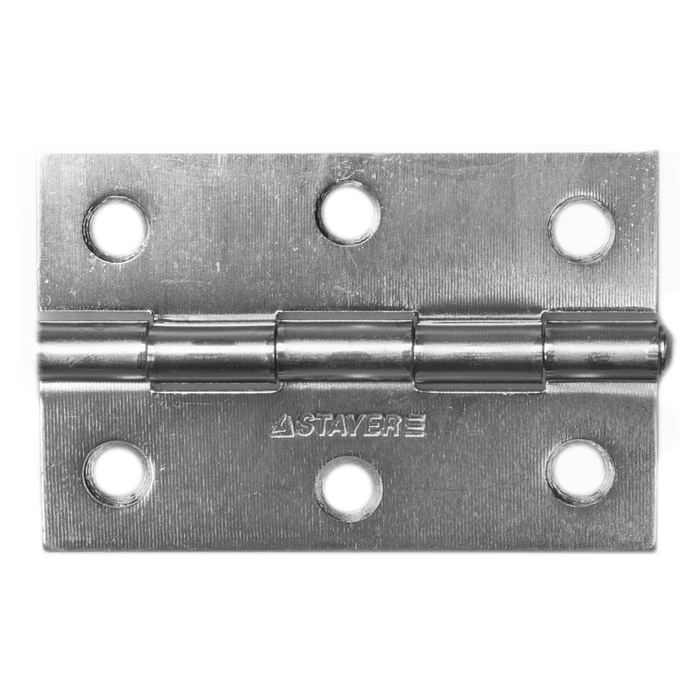 Петля дверная STAYER MASTER, 75 мм, универсальная, цвет белый цинк