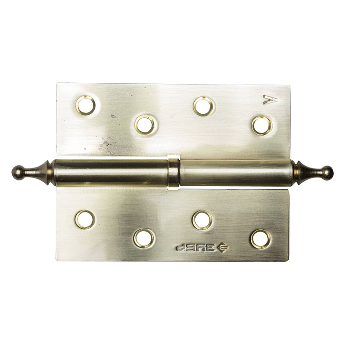 Петля дверная "ЗУБР" ЭКСПЕРТ, 100х75х2,5 мм, разъемная, левая, подшип., мат. латунь, 2 шт.