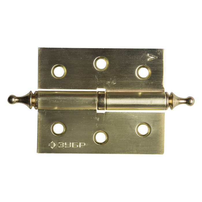 Петля дверная "ЗУБР" ЭКСПЕРТ, 75х63х2,5 мм, разъемная, левая, подшип., мат. латунь, 2 шт.