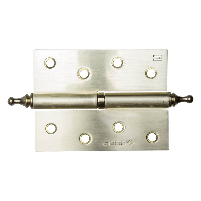 Петля дверная "ЗУБР" ЭКСПЕРТ, 100х75х2,5 мм, разъемная, правая, подшип., мат. латунь, 2 шт. 333066