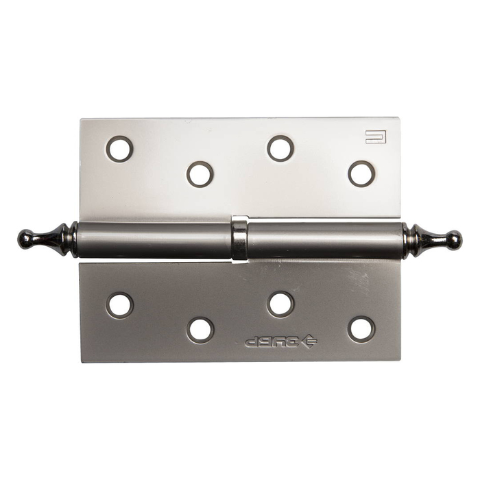 Петля дверная "ЗУБР" ЭКСПЕРТ, 100х75х2,5 мм, разъемная, правая, подшип., мат. никель, 2 шт. 333066