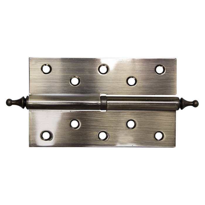 Петля дверная "ЗУБР" ЭКСПЕРТ, 125х75х2,5 мм, разъемная, правая, подшип., ст. латунь, 2 шт.