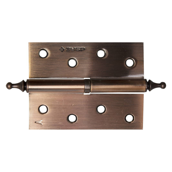 Петля дверная "ЗУБР" ЭКСПЕРТ, 100х75х2,5 мм, разъемная, левая, подшип., цвет ст. медь, 2 шт.