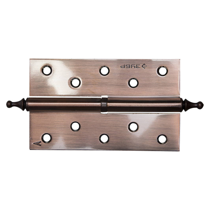 Петля дверная "ЗУБР" ЭКСПЕРТ, 125х75х2,5 мм, разъемная, левая, подшип., цвет ст. медь, 2 шт.