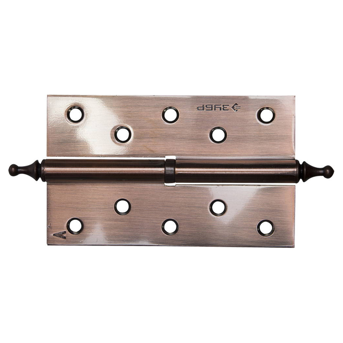 Петля дверная "ЗУБР" ЭКСПЕРТ, 75х63х2,5 мм, разъемная, левая, подшип., цвет ст. медь, 2 шт.