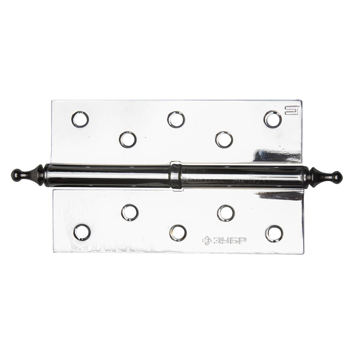 Петля дверная "ЗУБР" ЭКСПЕРТ, 125х75х2,5 мм, разъемная, правая, подшип., цвет хром, 2 шт.