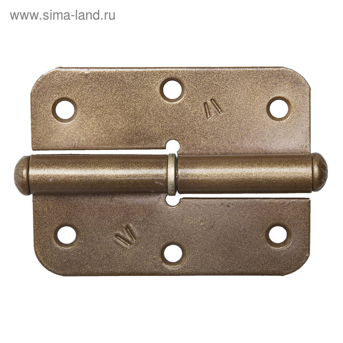 Петля накладная РОССИЯ ПН-85, стальная, 85 мм, левая, цвет бронзовый металлик