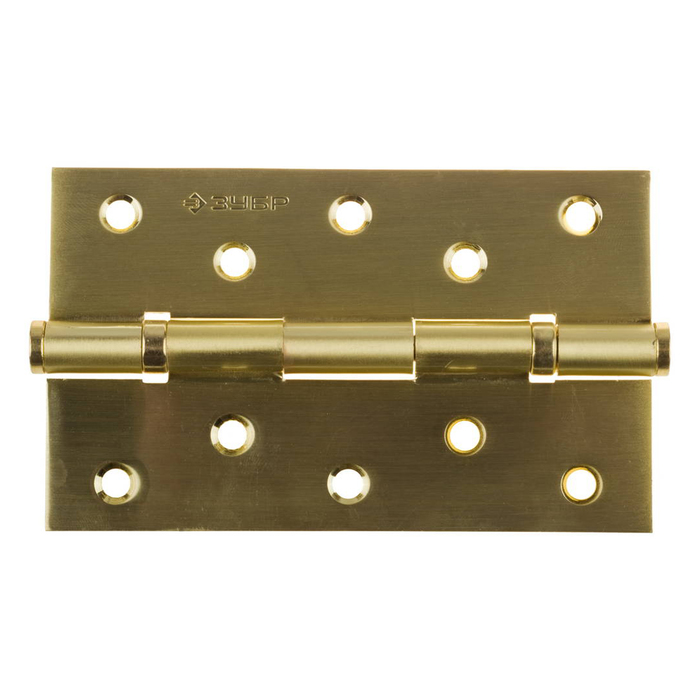 Петля универсальная "ЗУБР" ЭКСПЕРТ, 125х75х2.5 мм, 2 подшипника, цвет мат. латунь, 2 шт.