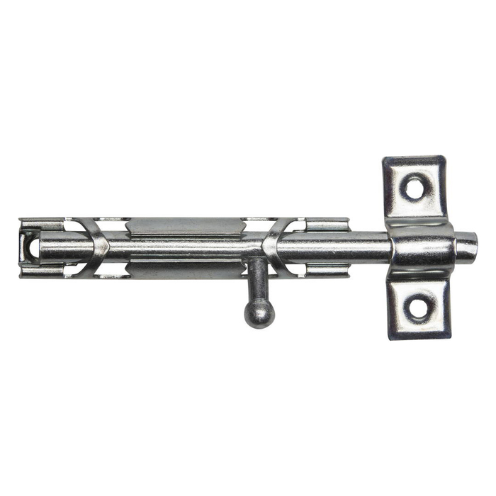 Шпингалет накладной "РОССИЯ" 3Т-12, стальной, 80 мм, покрытие белый цинк