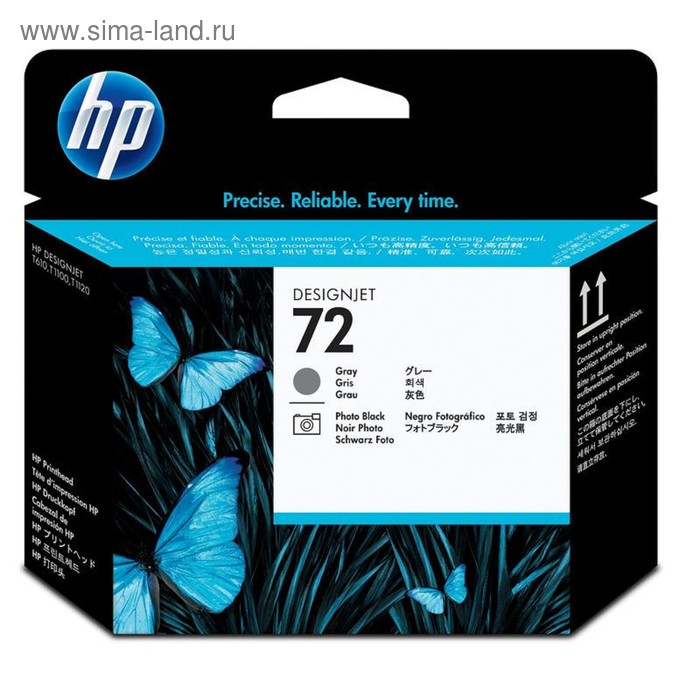 

Картридж струйный HP №72 C9380A фото черный/серый печатающая головка для HP DJ T1100/T610