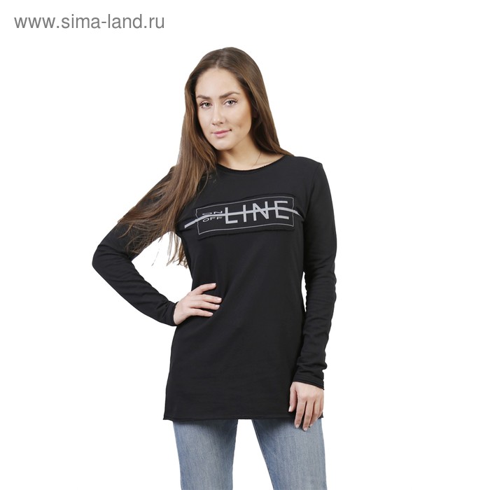 

Туника женская Line on/of, размер 44, цвет серый чёрный