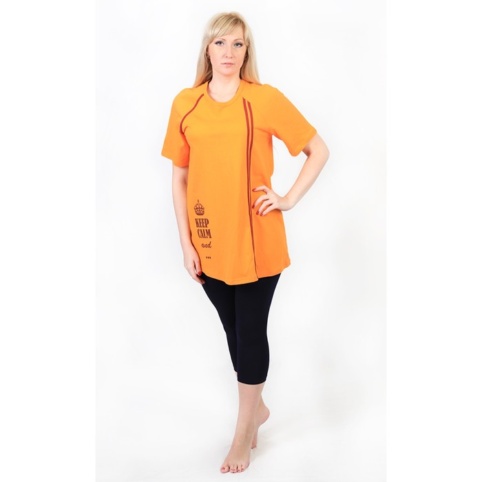 Туника женская "Валентина", размер 58, цвет оранжевый  КТ1005