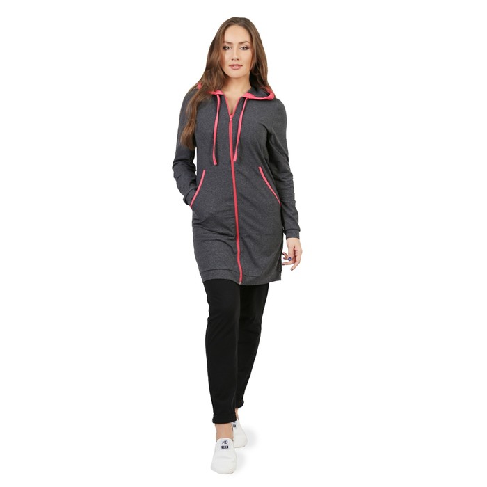 Худи женское, размер 46, цвет антрацитовый КХ1206