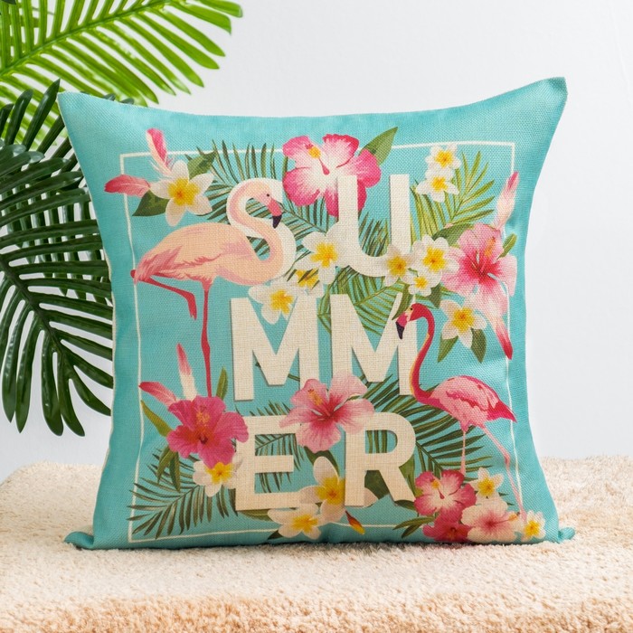 Наволочка декоративная Этель "Summer ", 43 х 43 см, 100% п/э